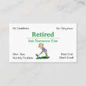 業務外おもしろい退職者ゴルフ 名刺 (正面)