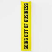 業務外へのシンプルブラックバナー表示 横断幕 (縦)