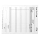 業務小口現金勘定 | 中小企業元帳 ノートパッド (正面)