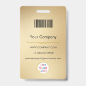 業務従業カスタム員のフォトロゴIDバッジ バッジ (裏面)