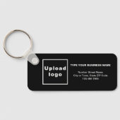 業務情ミニマル報の黒い四角形 キーホルダー (裏面)