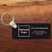 業務情ミニマル報の黒い四角形 キーホルダー (裏面)