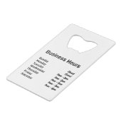 業務時カスタム間のQRコード クレジットカード栓抜き (裏面アングル)