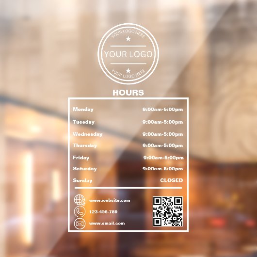 業務時間制デカール ウィンドウサイン (シート2)