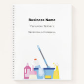 業務清掃サービスのチェックリスト ノートブック (正面)