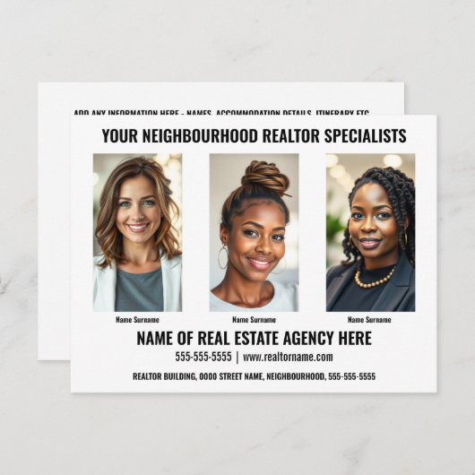 業務用はがきテンプレート5枚フォトDIY不動産仲介業者 ポストカード (正面/裏面)