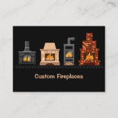業務用カスタムカードの暖炉 名刺 (裏面)