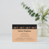 業務用カスタムカードの暖炉 名刺 (スタンド正面)