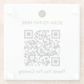 業務用カスタムQRコード決済ガラスコースター ガラスコースター (裏面)