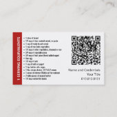 業務用カードの管理 名刺 (裏面)