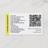 業務用カードの管理 名刺 (裏面)