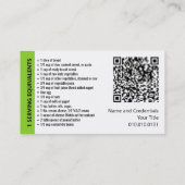 業務用カードの管理 名刺 (裏面)