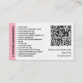 業務用カードの管理 名刺 (裏面)