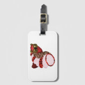 業務用カードスロット付きフクロウ荷物タグ ラゲッジタグ (正面縦)