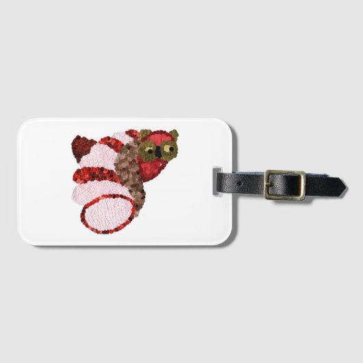 業務用カードスロット付きフクロウ荷物タグ ラゲッジタグ (正面横)