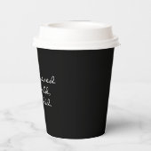 業務用コーヒーの持ち帰り白黒 紙コップ (裏面)