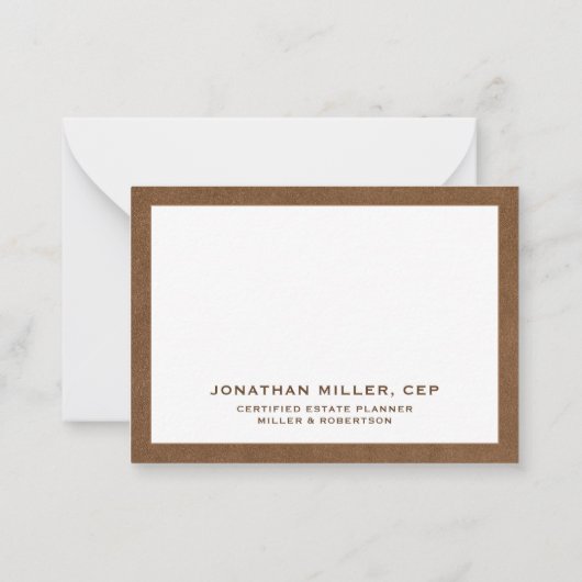 業務用シンプルタイポグラフィ ノートカード (裏面)