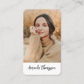 業務用シンプルモダン写真QRコード 名刺 (正面)