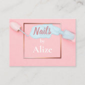 業務用スタイリッシュカード爪、 ネイル技術者、美しいサロン 名刺 (正面)
