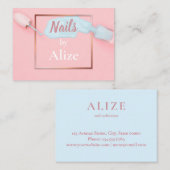 業務用スタイリッシュカード爪、 ネイル技術者、美しいサロン 名刺 (正面/裏面)