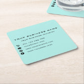 業務用パーソナライズされたカードデザイン紙コースター スクエアペーパーコースター (アングル)