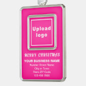 業務用ピンクポートレート四角形フレーム シルバープレートフレームオーナメント (左)