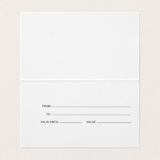 業務用ホログラフィックスクリプトギフト証明書 名刺 (内部フラット)