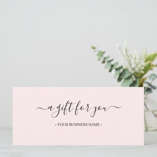 業務用ミニマルギフト証書 (スタンド正面)