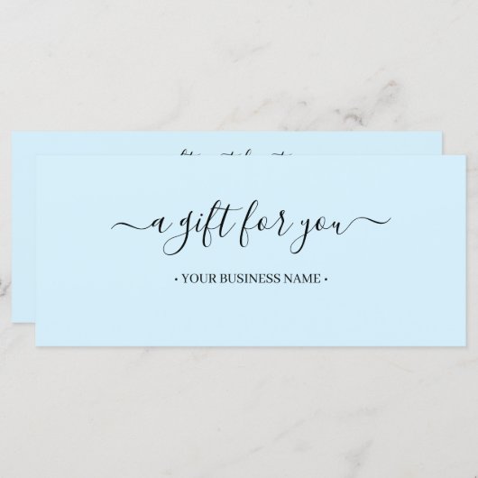 業務用ミニマルギフト証書 (正面/裏面)