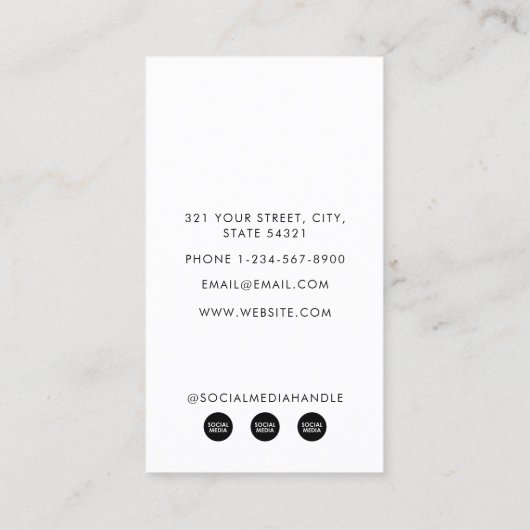 業務用モダン写真QRコードカスタムソーシャルメディア 名刺 (裏面)