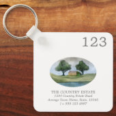 業務用モダン物件の部屋番号QRコード キーホルダー (正面)