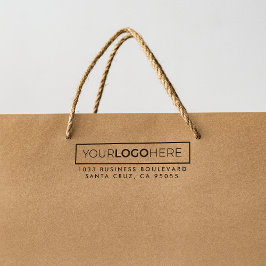 業務用モダン矩形ロゴ差出人住所 セルフインキングスタンプ