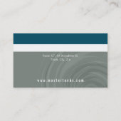 業務用企業のカードサイクロンモノグラムブルーグレー 名刺 (裏面)