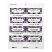 業務用包装スタイリッシュダマスク黒紫 ラベル (フルシート)