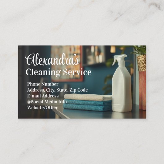 業務用清掃サービスハウスキーピング 名刺 (正面)