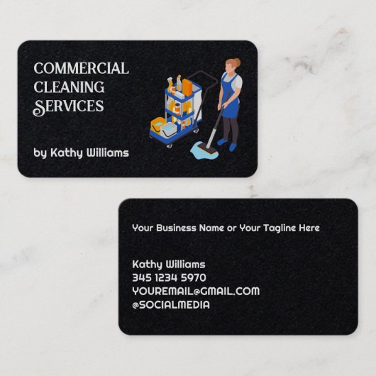 業務用清掃プレミアム 名刺 (正面/裏面)
