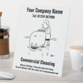 業務用清掃会社 台座サイン (インサイチュ)