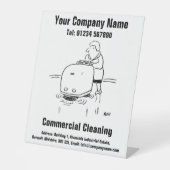 業務用清掃会社 台座サイン (正面)