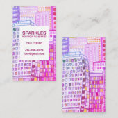 業務用清掃窓洗浄水色 名刺 (正面/裏面)