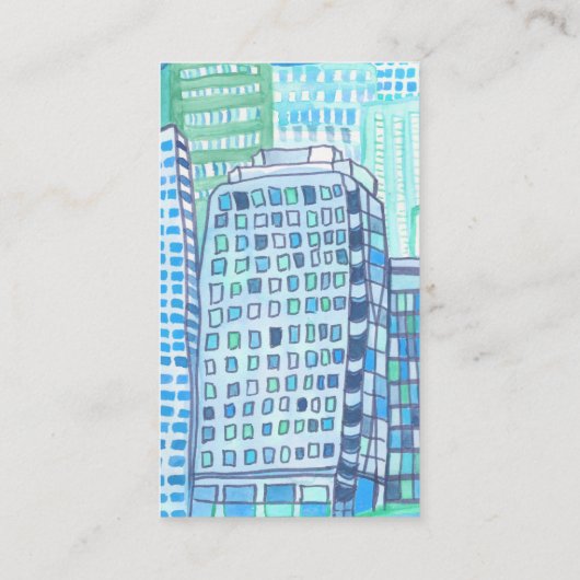 業務用清掃窓洗浄水色 名刺 (裏面)