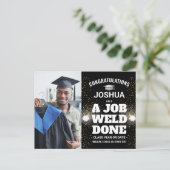 業務用溶接トーチ&スパークス溶接機の卒業 案内ポストカード (スタンド正面)