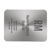 業務用磨き仕上げメタル外観モノグラム名タイトル マグネット (横)