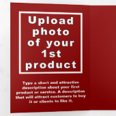 業務用製品レッド3折カード 三つ折りカード (内部最初)