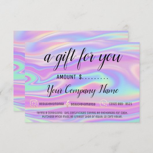 業務用贈与証モダン券自筆証書 (正面/裏面)