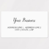 業務用防水差出人住所ラベル |白 ラベル (デザイン2)