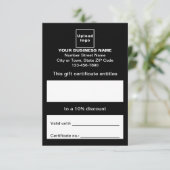 業務用黒いギフト券 エンクロージャーカード (スタンド正面)