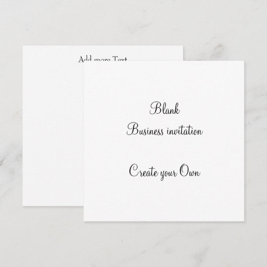 業務空白の招待状 招待状 (正面/裏面)