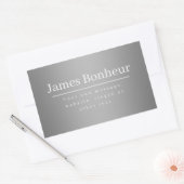 業務等の編集可能な販促テンプレート 長方形シール (封筒)