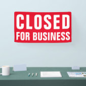 業務終了 – カスタムプロフェッショナル 横断幕 (トレードショー)