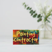 業務絵を描カード絵を描の契約者 名刺 (スタンド正面)